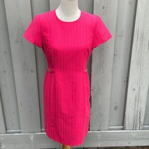 Talbots Petites Pink Midi Dress Beautiful Cotton/Silk for Valentines Day Size 8